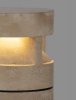 Minimalistyczny słupek ogrodowy klasyczny LED beżowa niska tuba trawertyn IP65 REVARIO LE75112 Luces Exclusivas